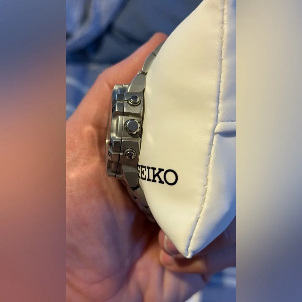 Men’s Vintage Seiko Chronograph Diver’s Watch Yellow Dial SNA-281 7T62-0CL0 - Picture 4 of 13